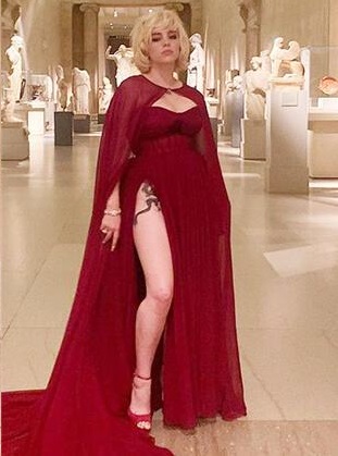 billie eilish left leg big boy dragon Tattoos